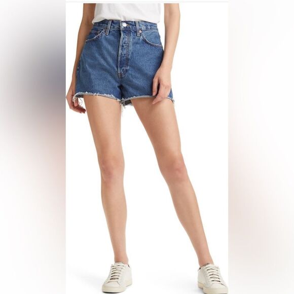 RE/DONE 90s High Waist Low Slung Cutoff Denim Shorts NWT - Picture 1 of 8